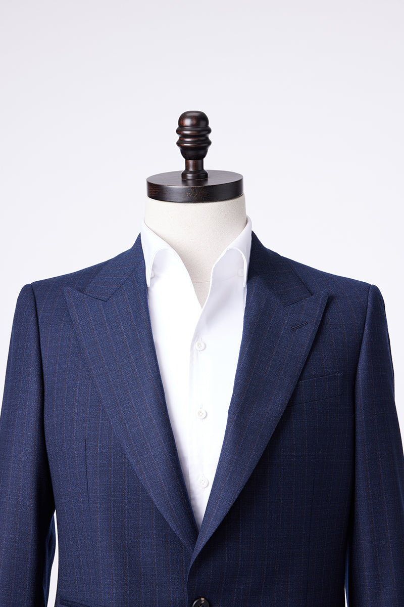 Blue Check Suit with White Shirt