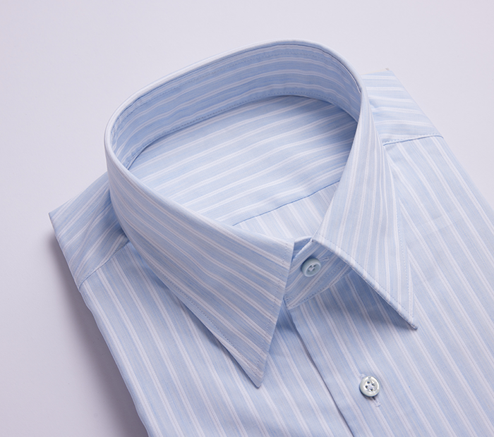 Light Blue Striped Office Shirt - SH005