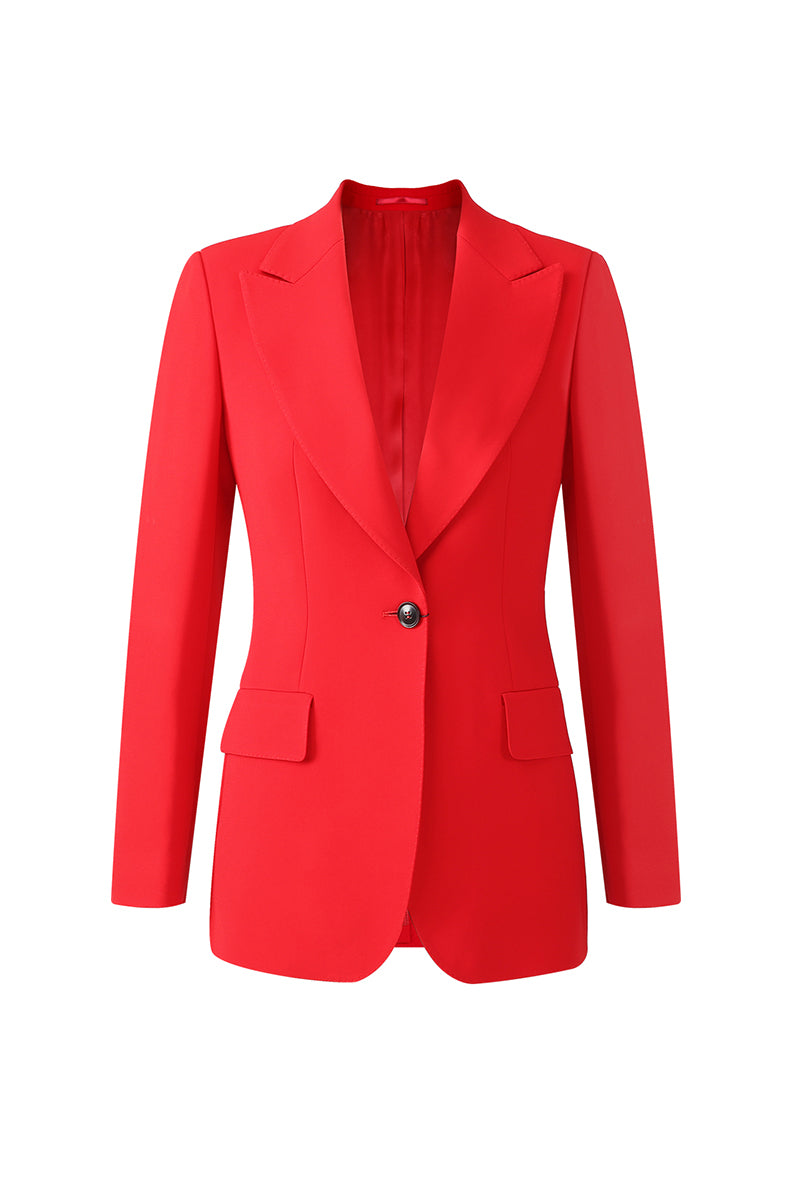 Red Single Button Suit