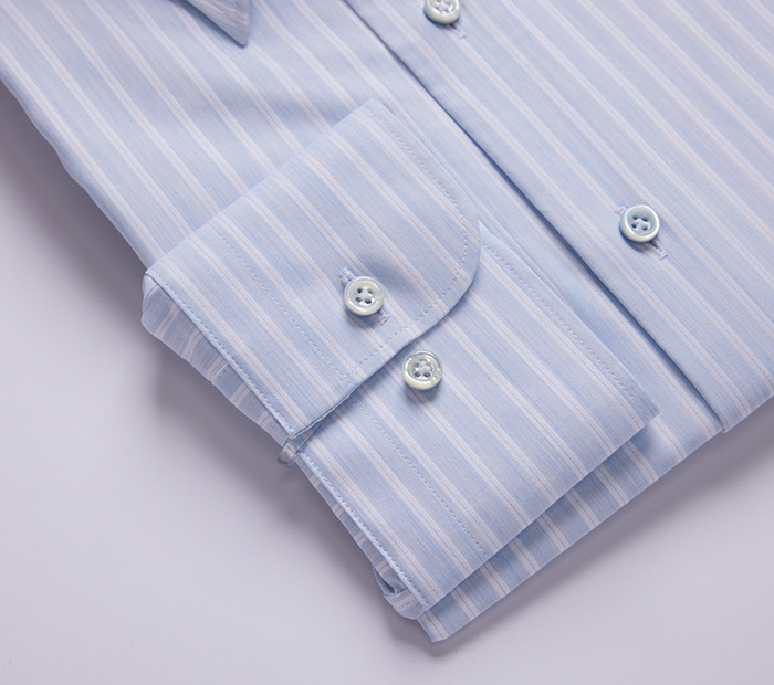 Light Blue Striped Office Shirt - SH005