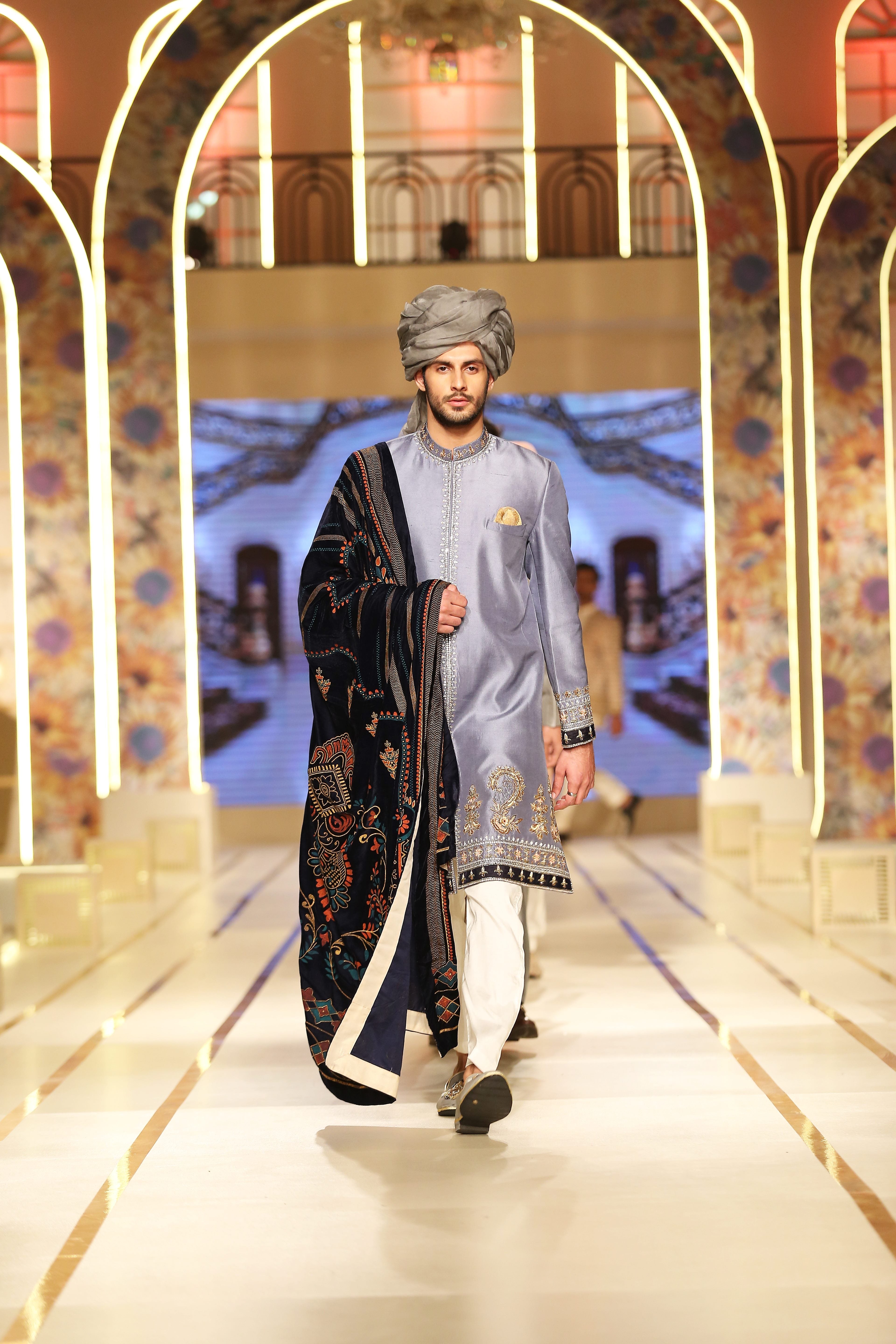 Velvet Applique Sherwani