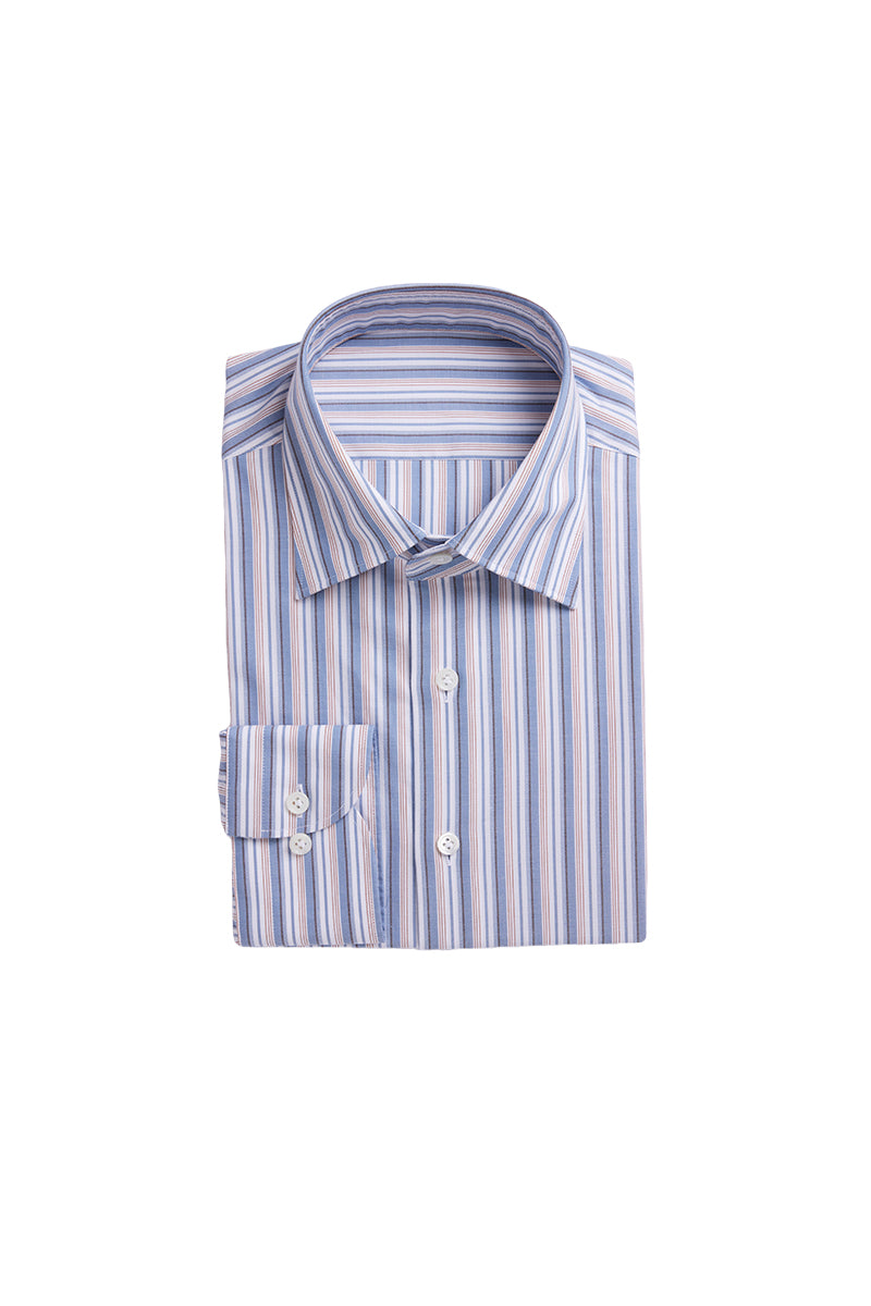 Cadet Grey Formal Stripped Shirt - SH003