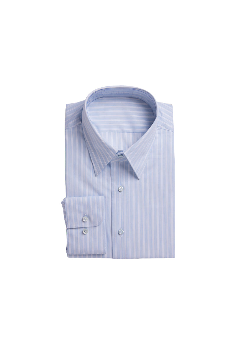 Light Blue Striped Office Shirt - SH005