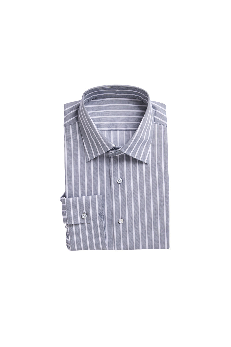 Cool Grey Stripe Shirt - SH015