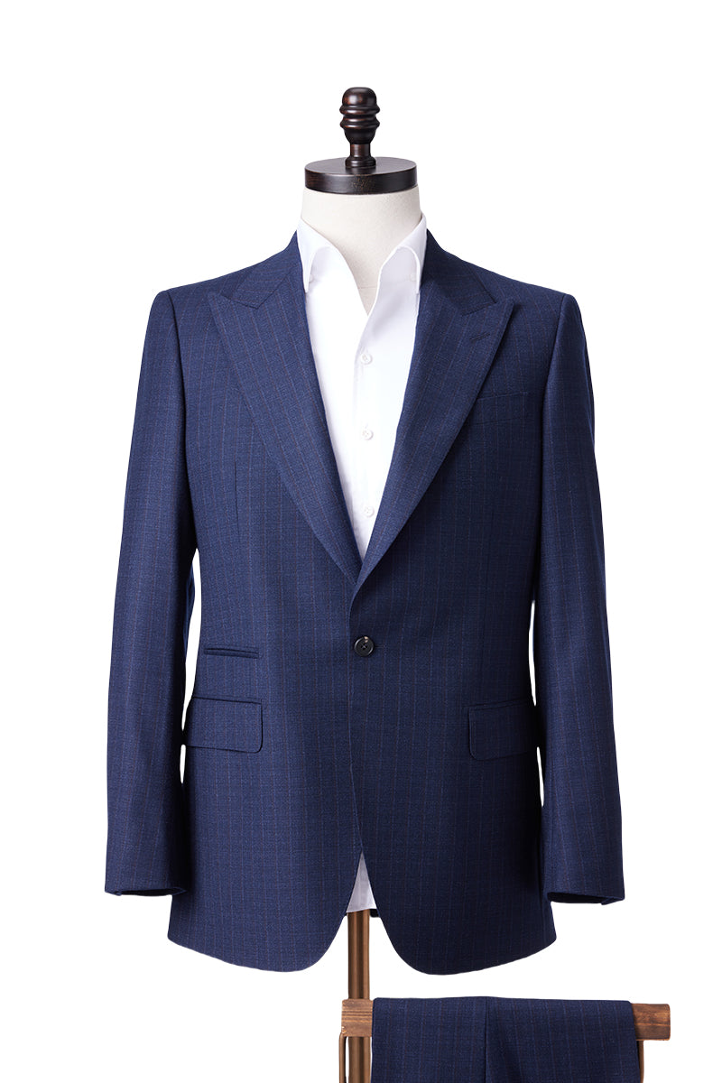 Blue Check Suit with White Shirt