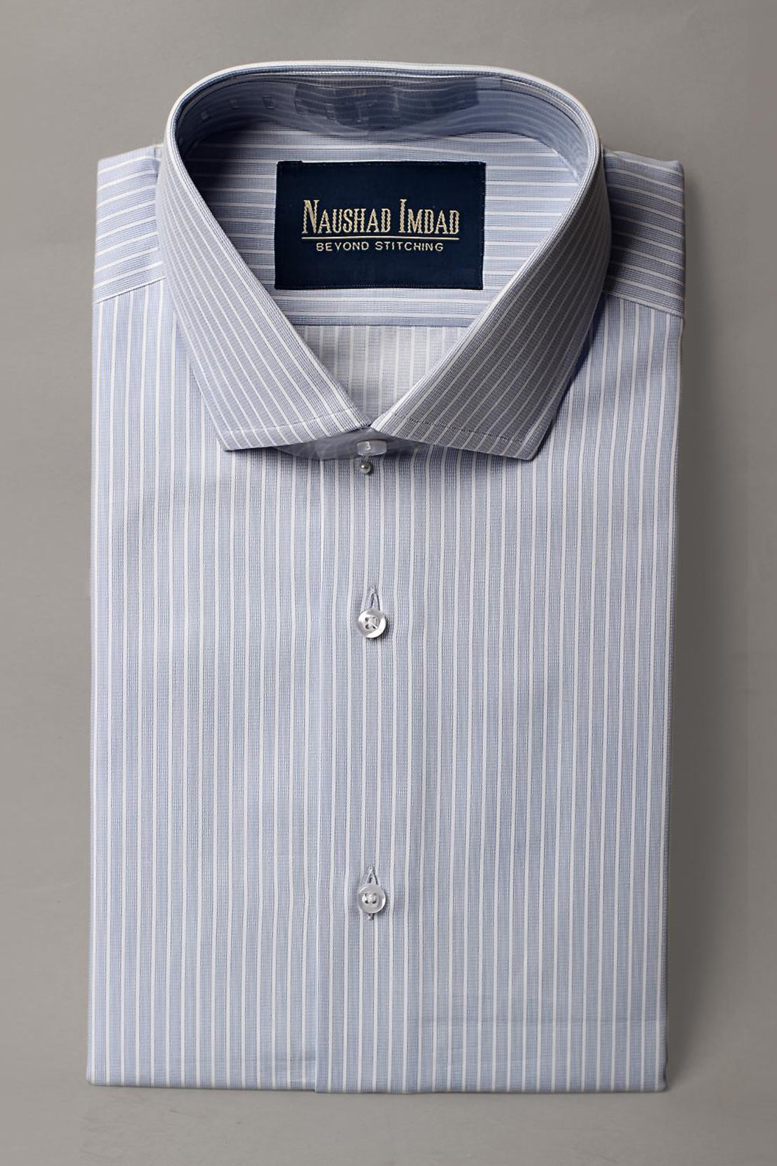 Buy Grey-White Stripes Shirt for Office