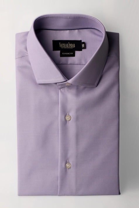 Buy Lilac Cutaway Collar Shirt for Men