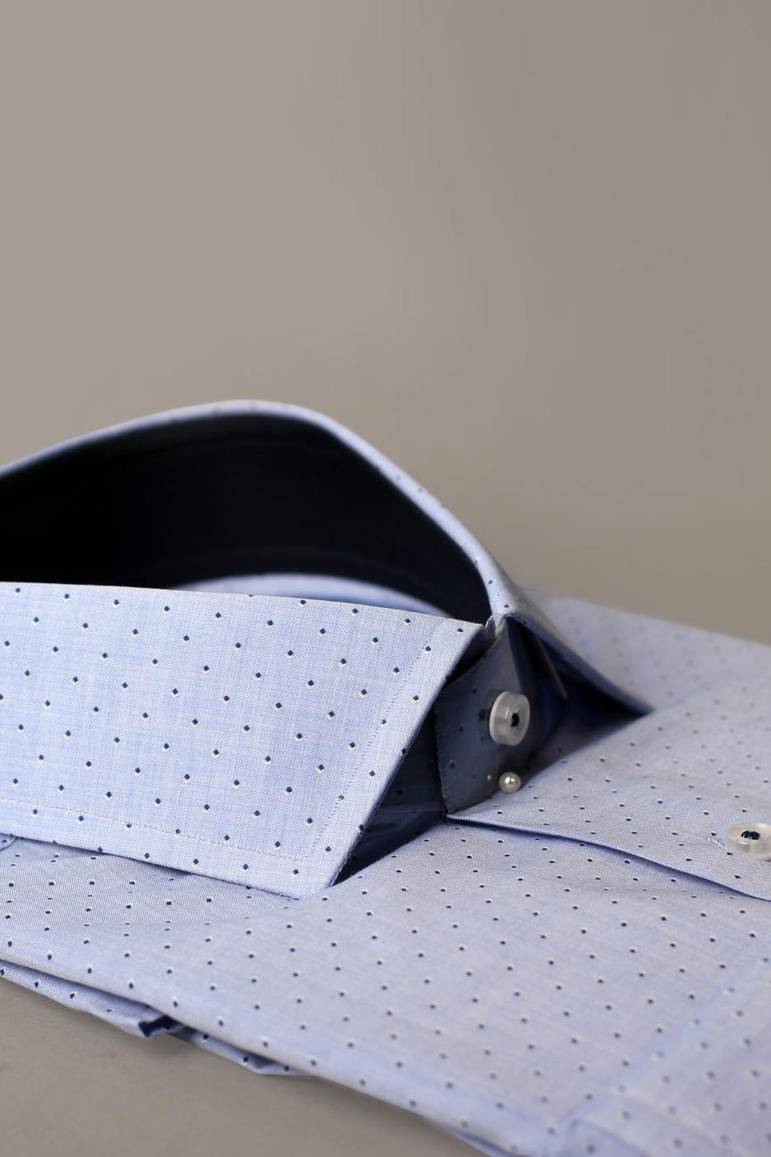 Buy Sky Blue Pin Dots Formal Shirt For Men