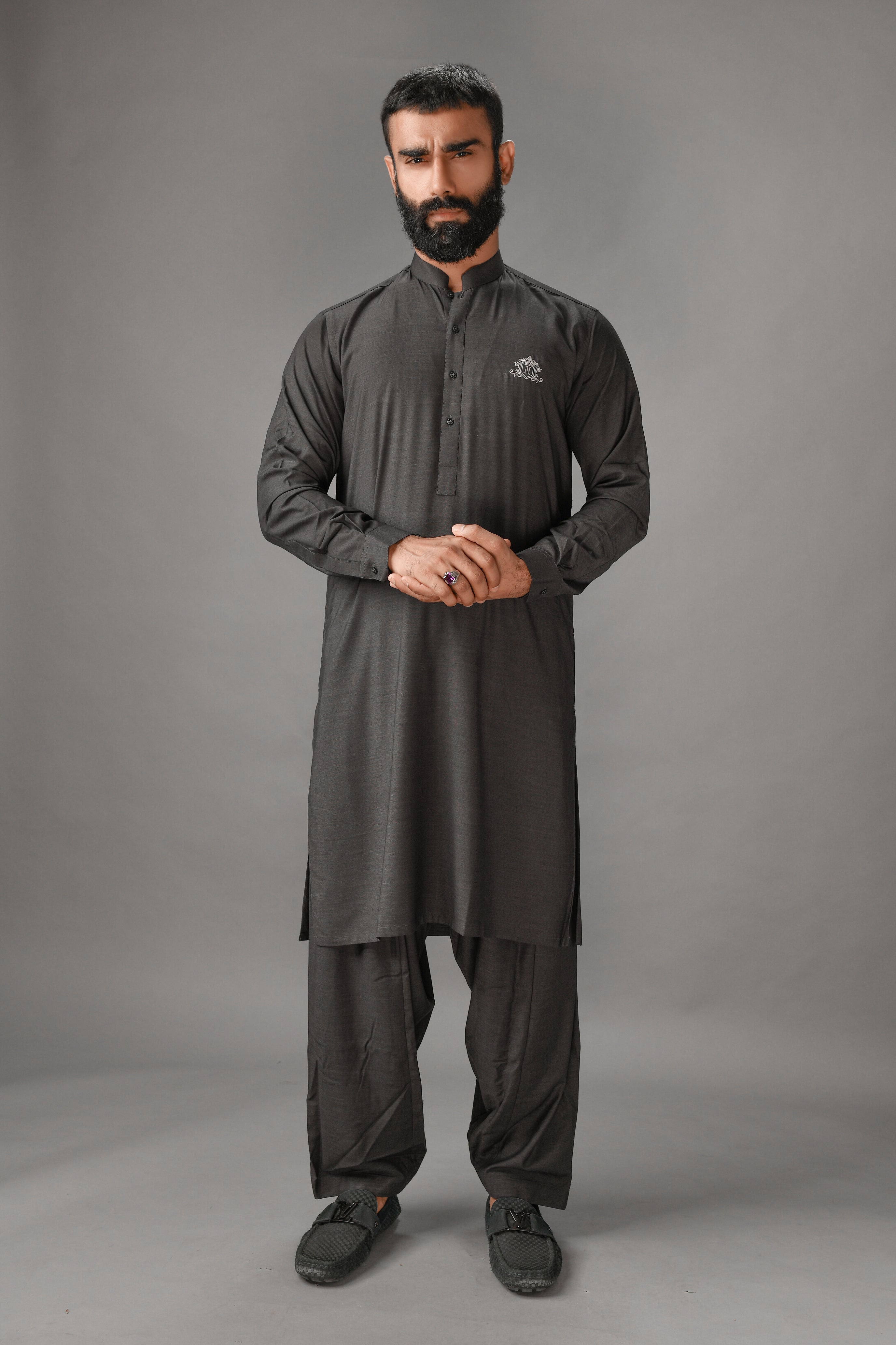 Charcoal Gray Kurta - Occasions 21