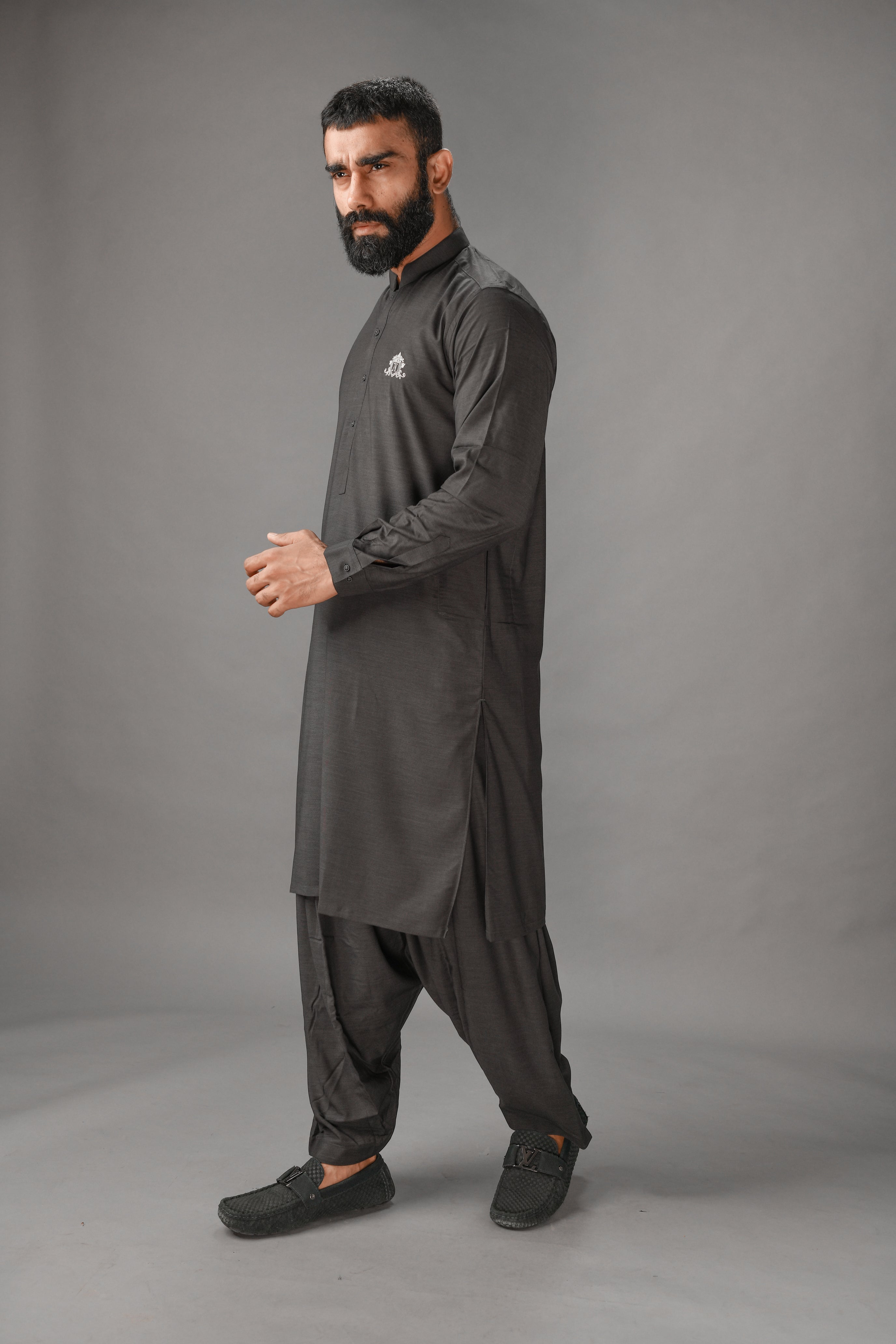 Charcoal Gray Kurta - Occasions 21