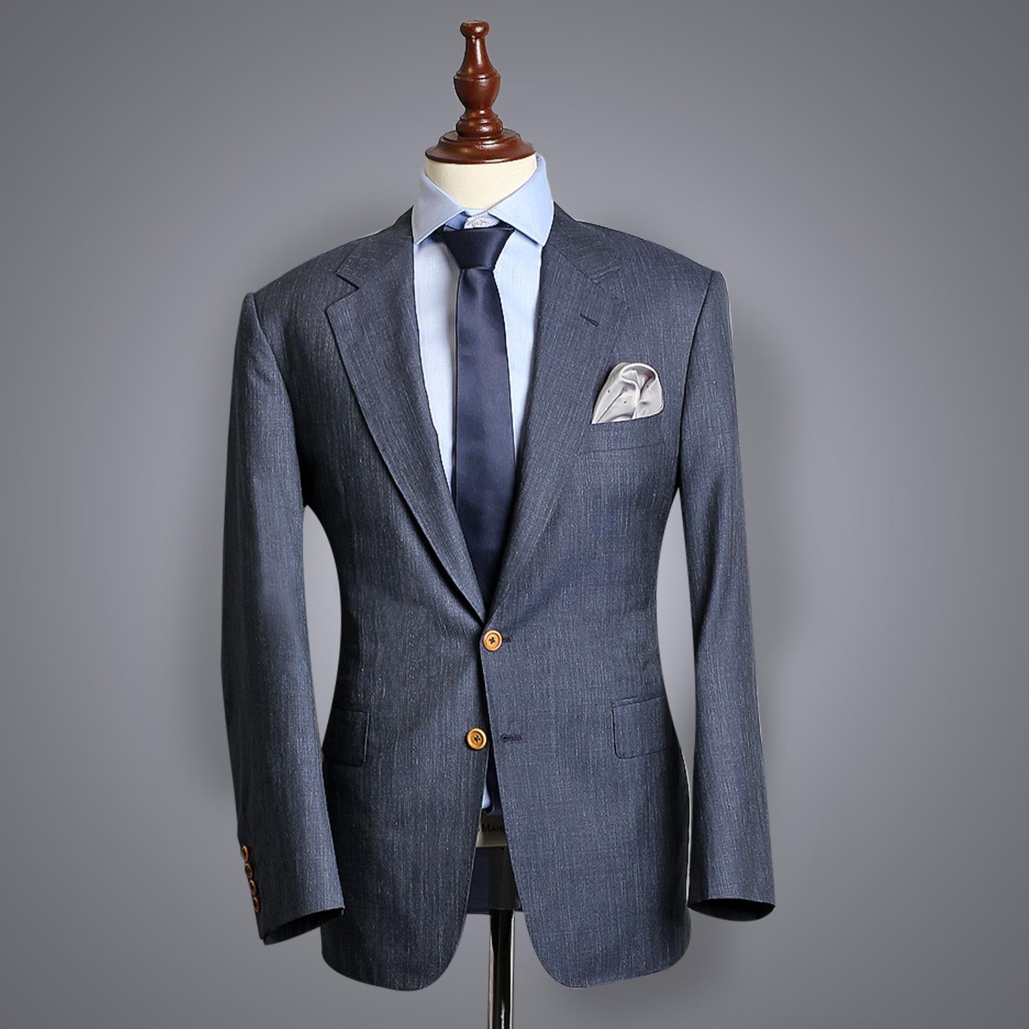 Blue Linen Suit