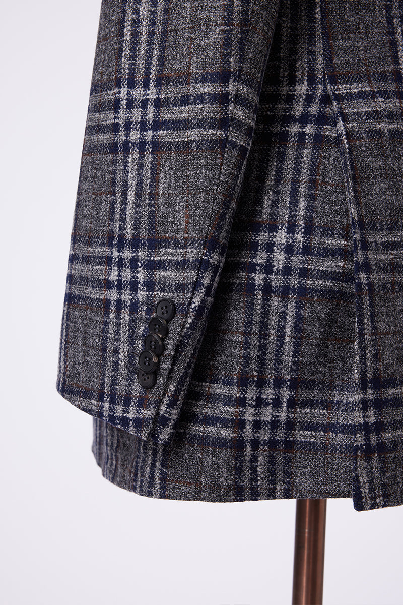 Iridium Grey Check Jacket in Pakistan