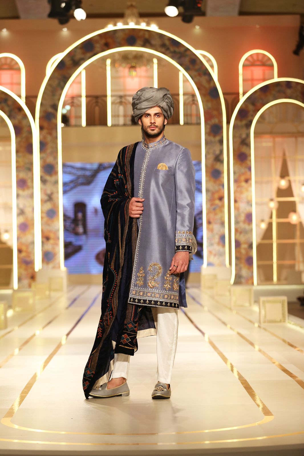 Velvet Applique Sherwani