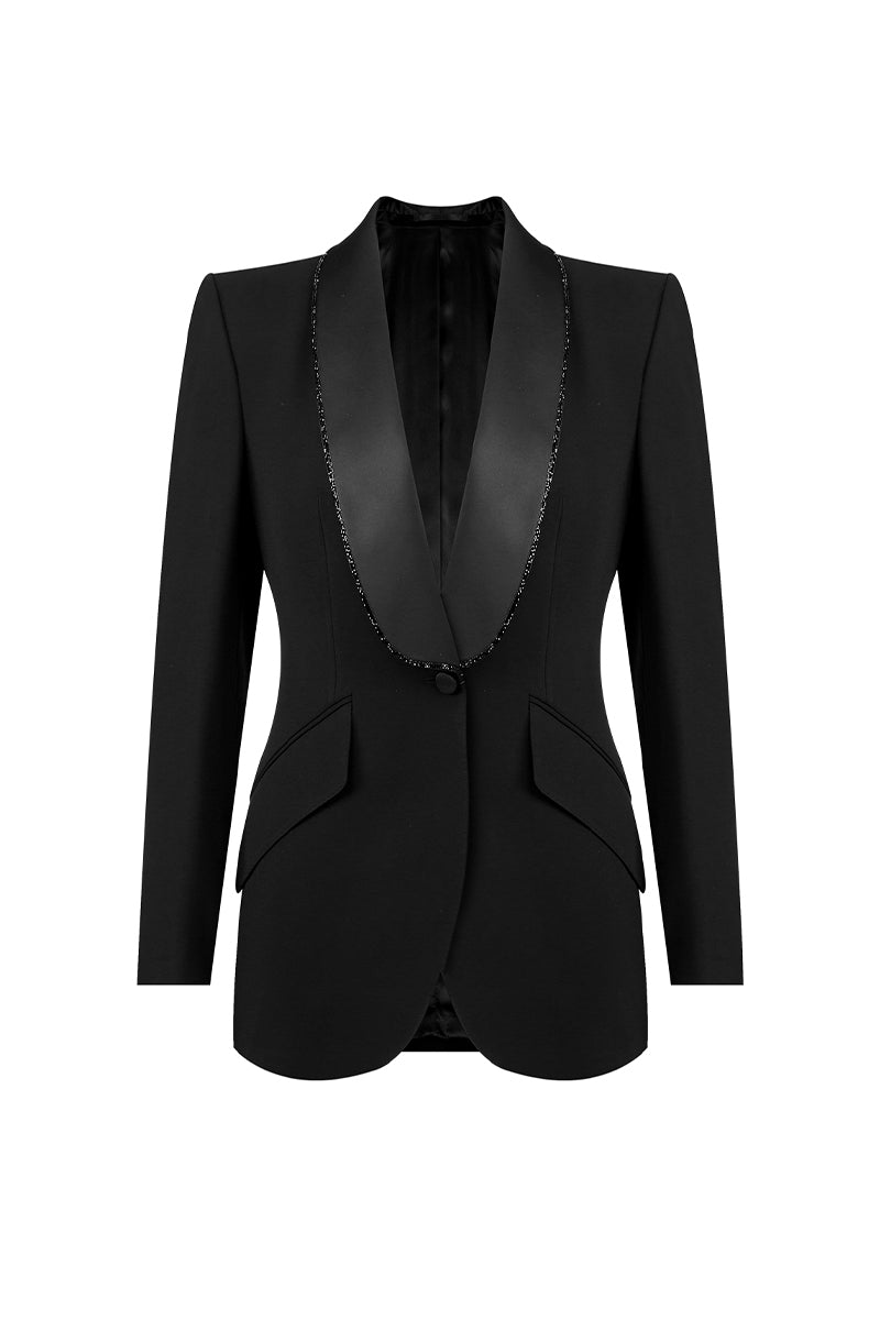 Black Shawl Collar Tuxedo Suit