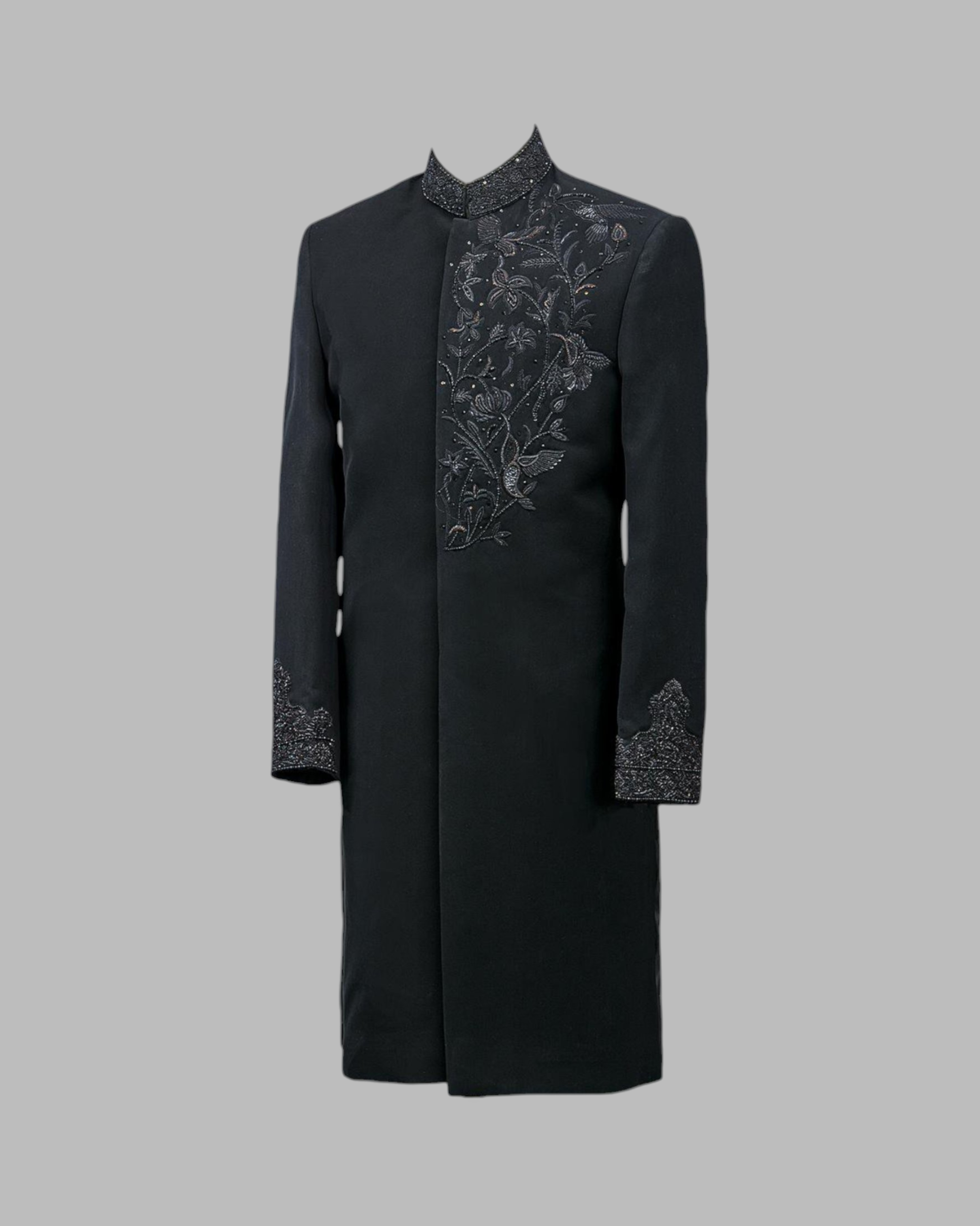 Black Shervani - Raven Sherwani